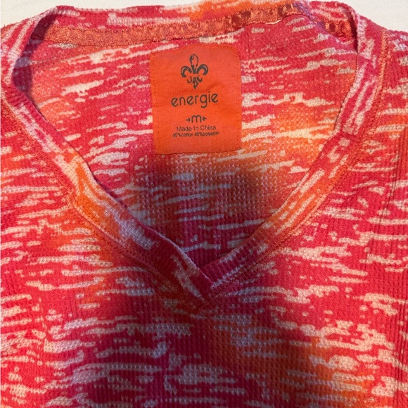Empowered By You Vibrant Red and Orange Long Sleeve Top - Picture 2 of 2